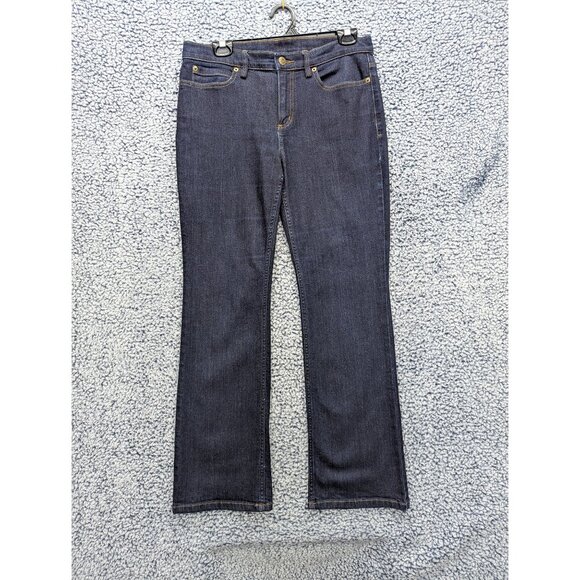 Duluth Trading Co Denim - Duluth Bootcut Jeans Size 10 Western Dark Wash Denim Cowboy Stretch Flare Blue